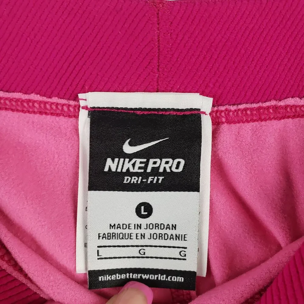 Nike Pro Women's L Dri Fit Athletic Leggings Hot‎ Pink Pixel Print Urban Camo